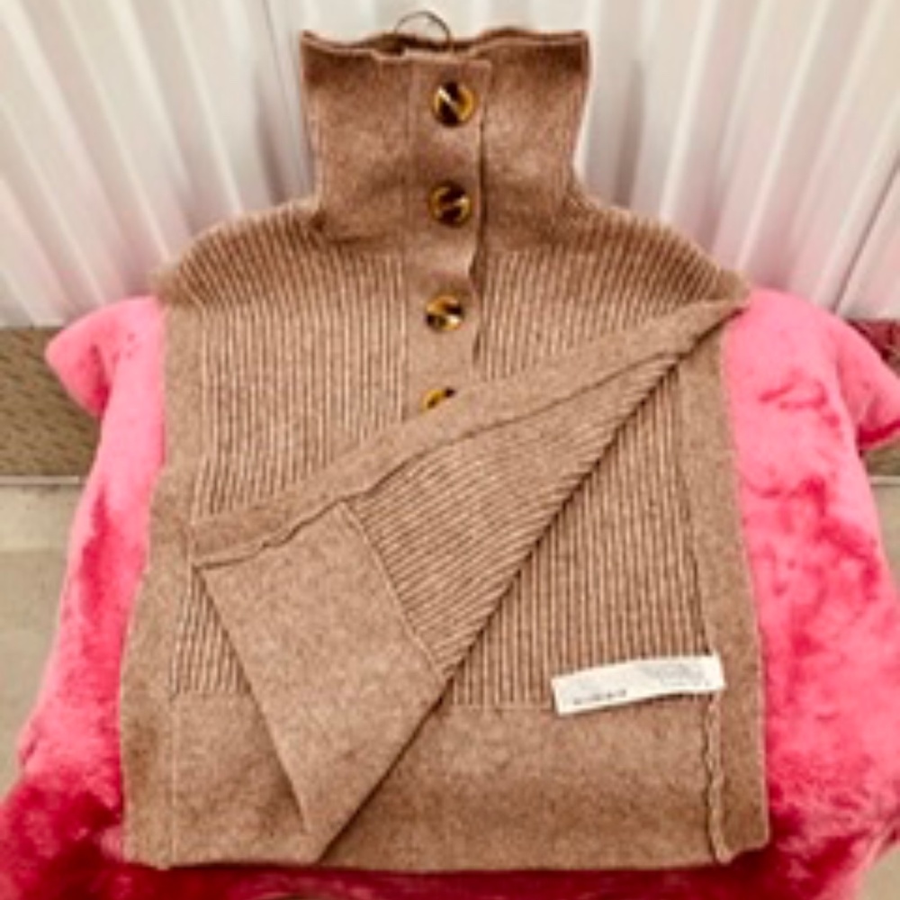 NEW! ZARA Cable Knit Open Vest Warmer, S